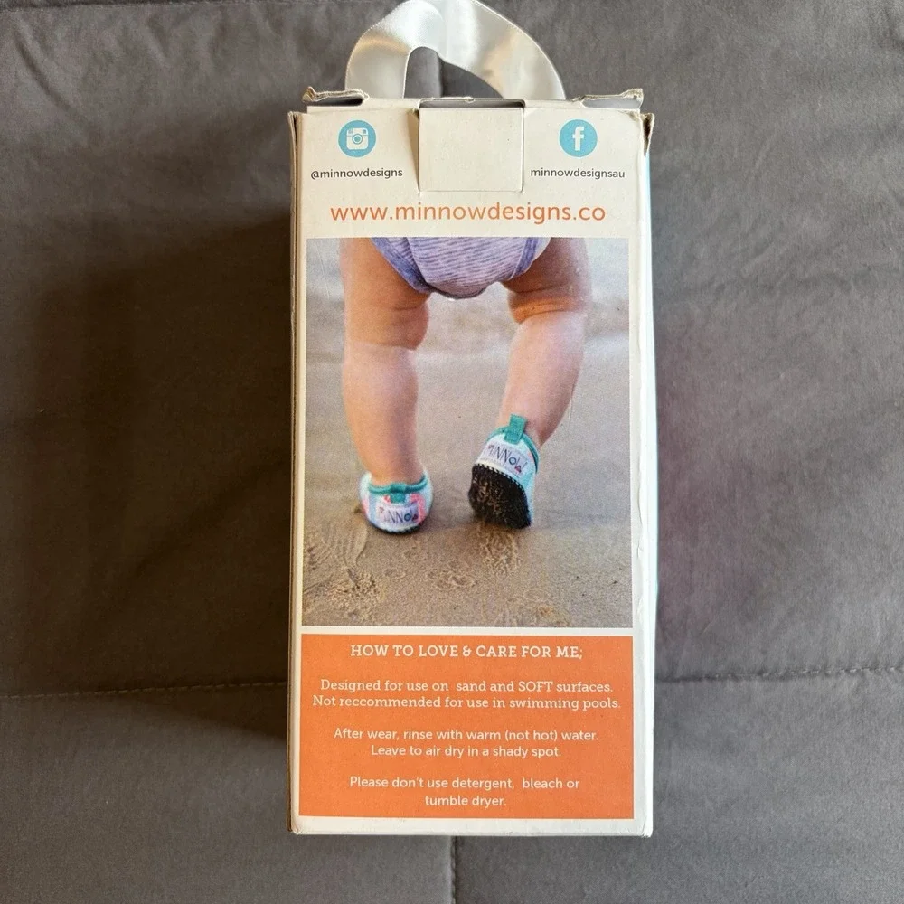 NIB Minnow Australia Toddler Beach Water Shoes Size 8AU US9 Watermelon Slip On